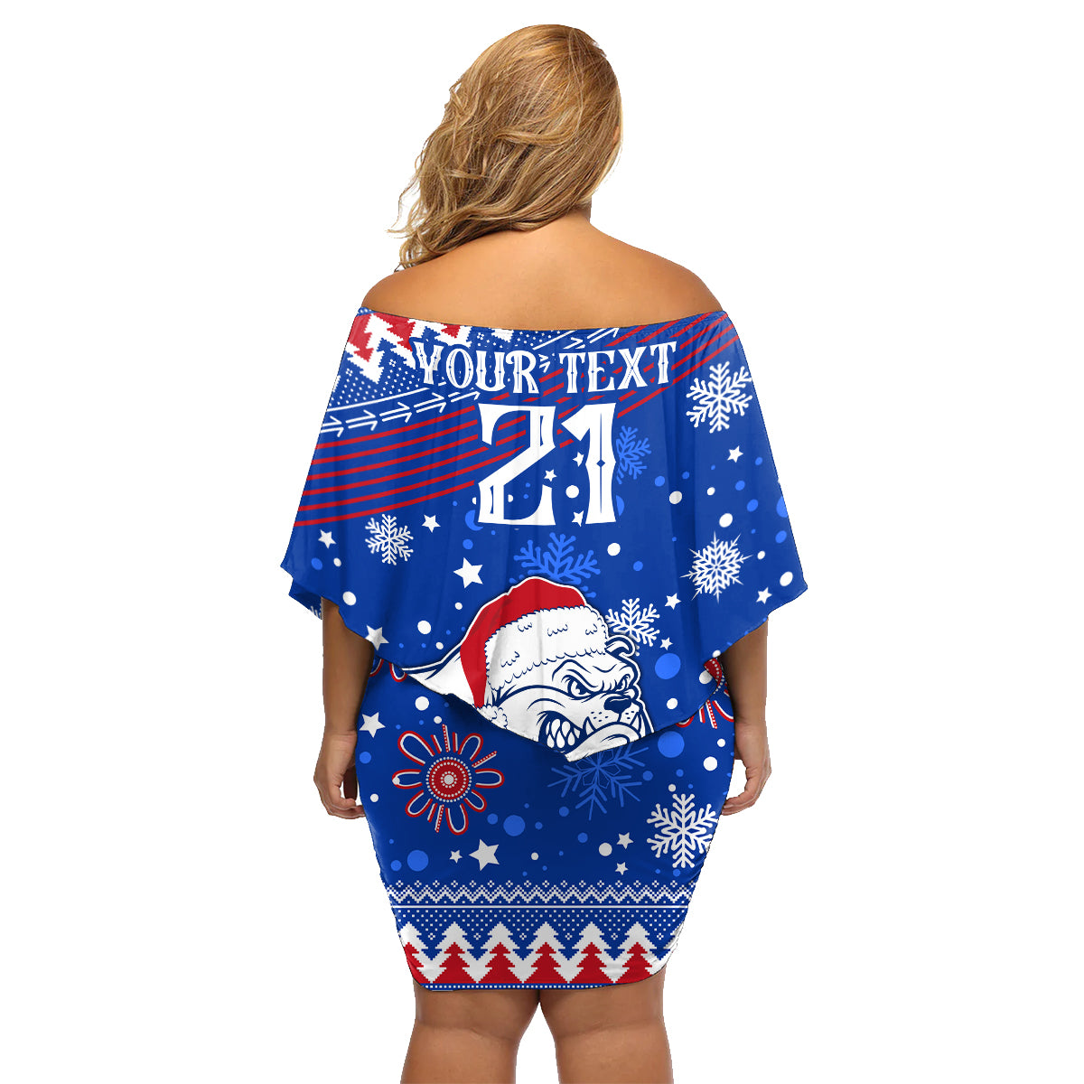 bulldogs-football-family-matching-off-shoulder-short-dress-and-hawaiian-shirt-christmas-vibe-2023