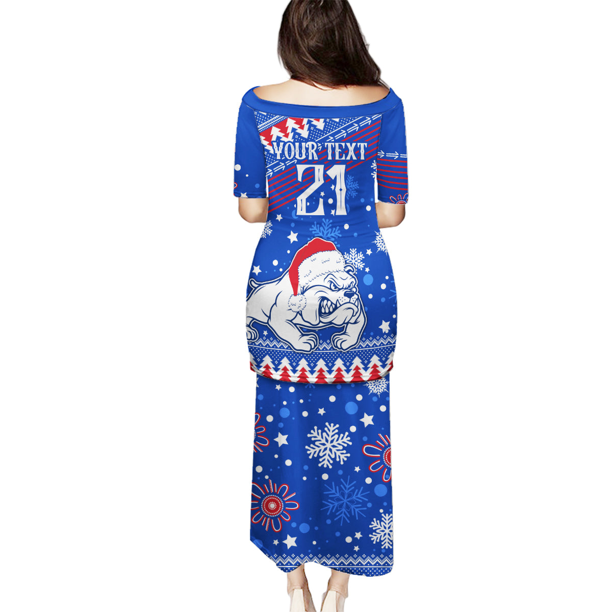 bulldogs-football-family-matching-puletasi-dress-and-hawaiian-shirt-christmas-vibe-2023