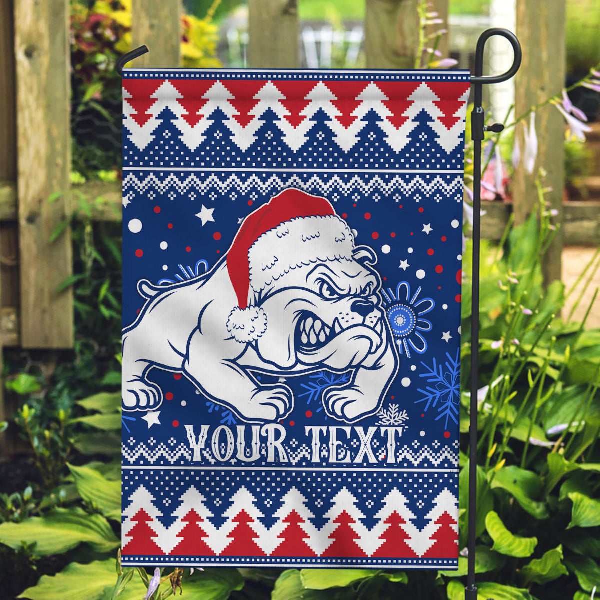 Bulldogs Football Garden Flag Christmas Vibe 2023 - Vibe Hoodie Shop