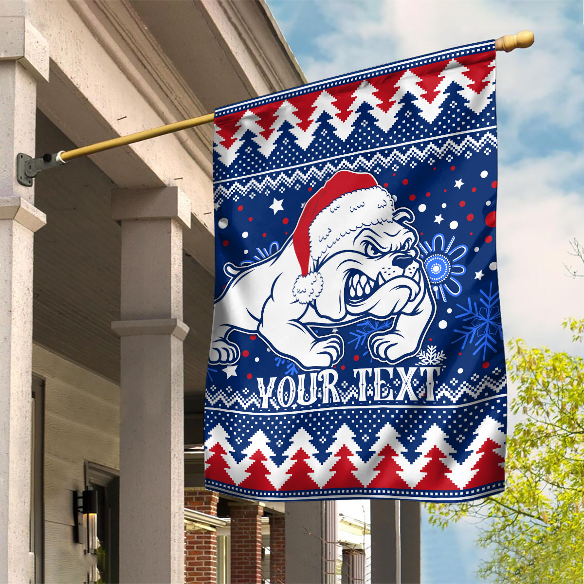 Bulldogs Football Garden Flag Christmas Vibe 2023 - Vibe Hoodie Shop