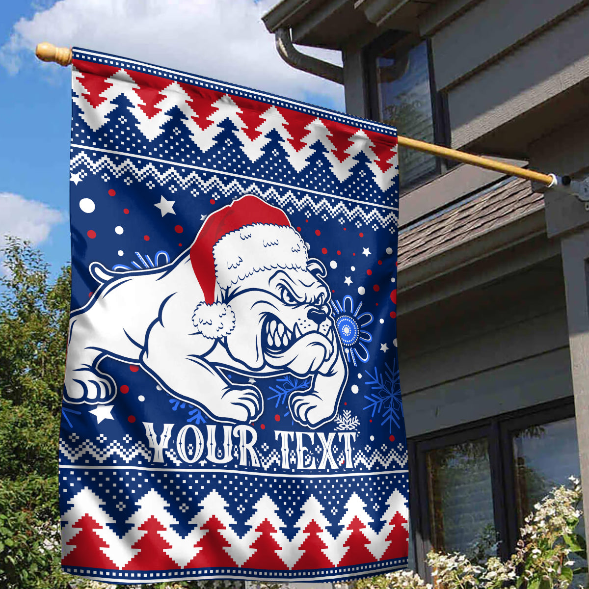 Bulldogs Football Garden Flag Christmas Vibe 2023 - Vibe Hoodie Shop