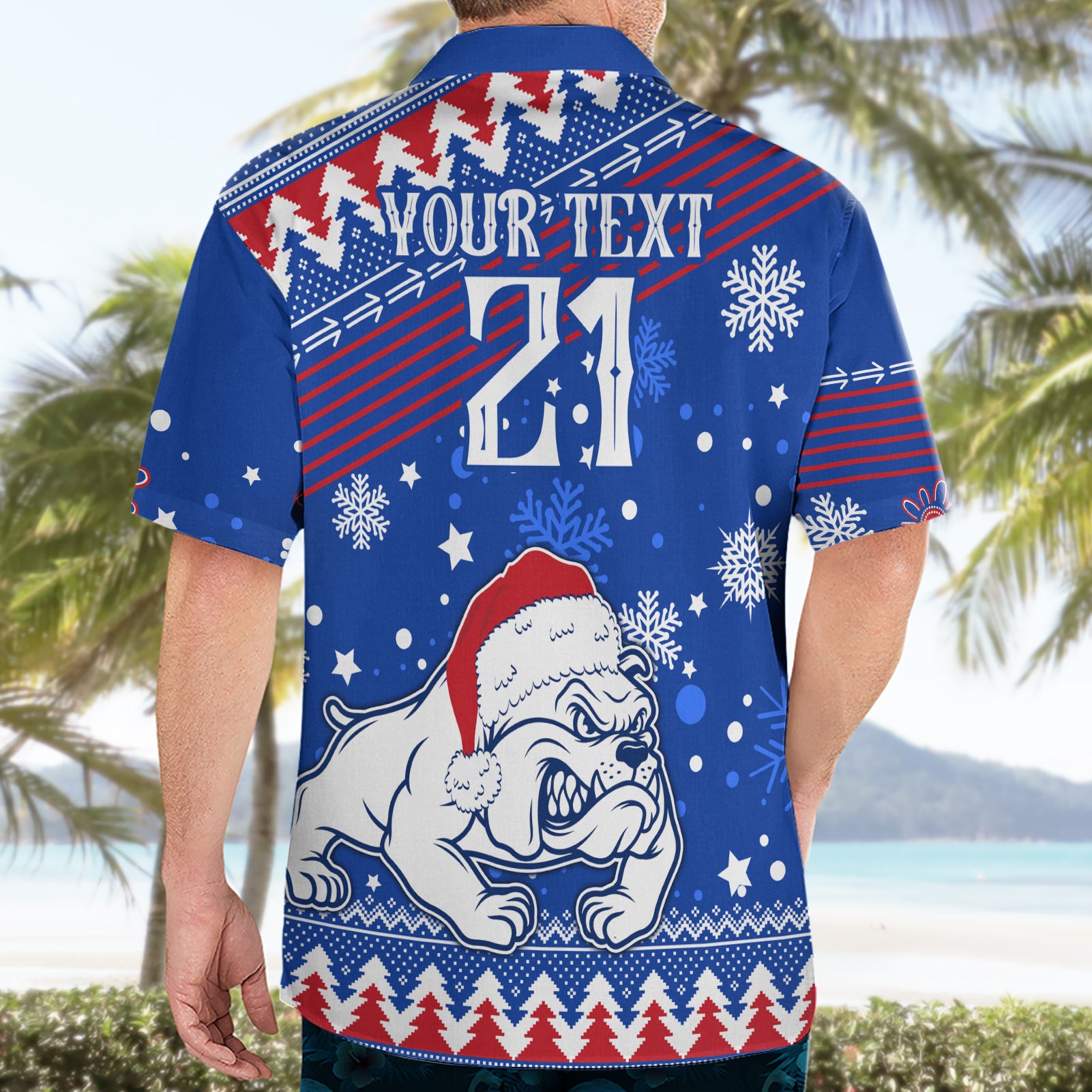 Bulldogs Football Hawaiian Shirt Christmas Vibe 2023 - Vibe Hoodie Shop