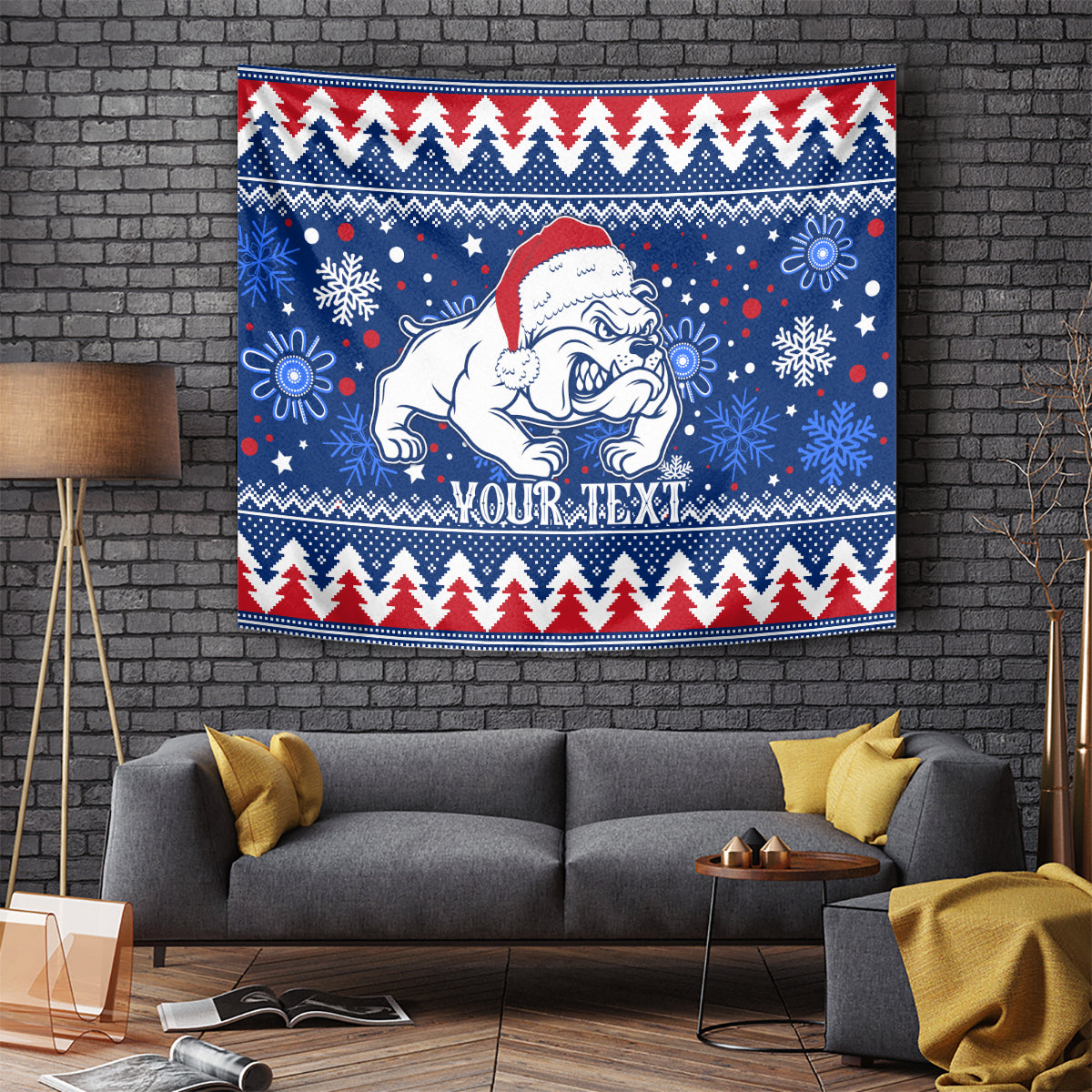 Bulldogs Football Tapestry Christmas Vibe 2023 - Vibe Hoodie Shop