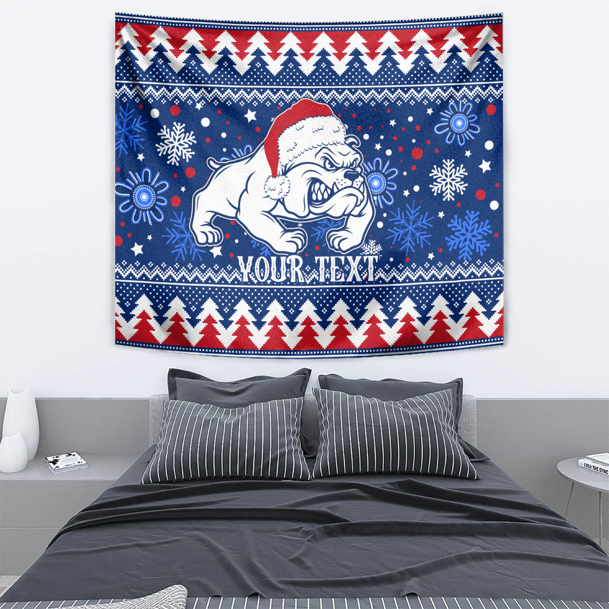 Bulldogs Football Tapestry Christmas Vibe 2023 - Vibe Hoodie Shop