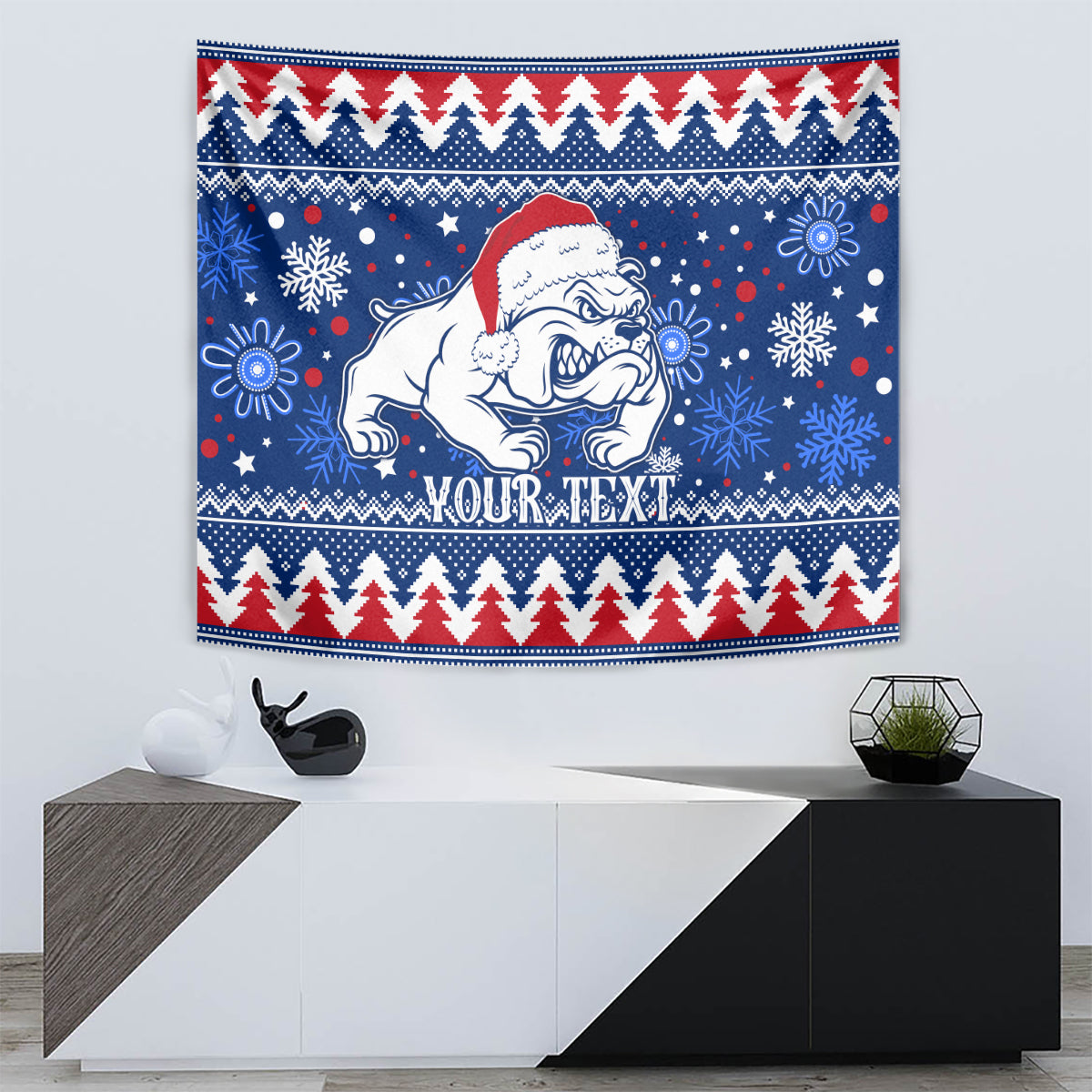 Bulldogs Football Tapestry Christmas Vibe 2023 - Vibe Hoodie Shop