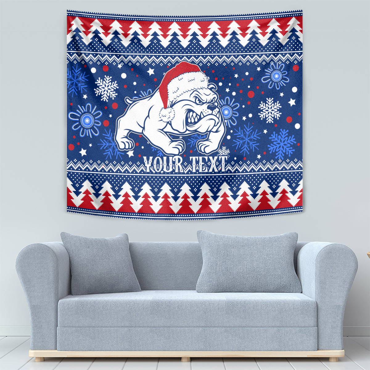 Bulldogs Football Tapestry Christmas Vibe 2023 - Vibe Hoodie Shop