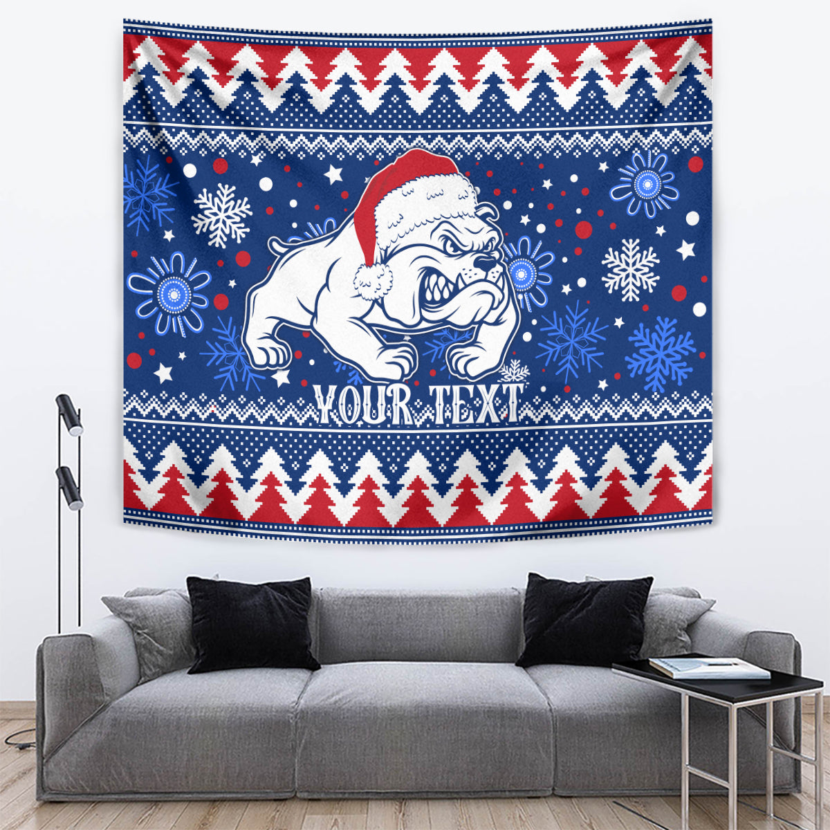 Bulldogs Football Tapestry Christmas Vibe 2023 - Vibe Hoodie Shop