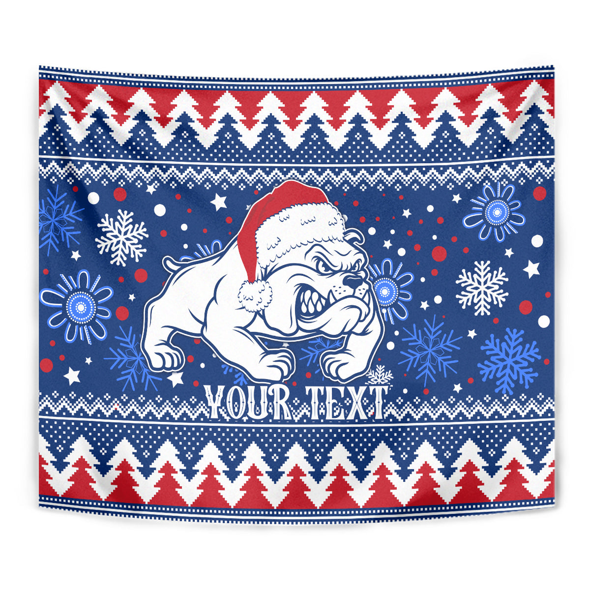 Bulldogs Football Tapestry Christmas Vibe 2023 - Vibe Hoodie Shop