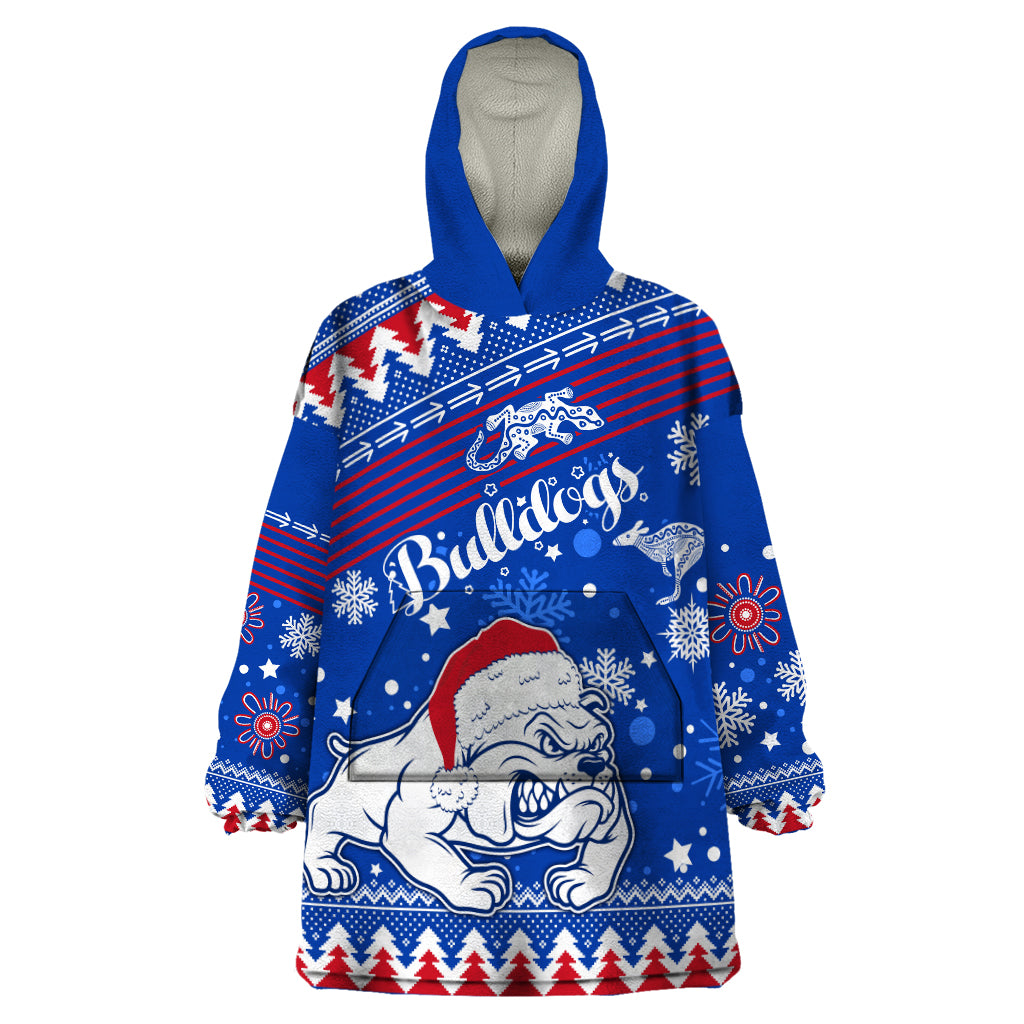 Bulldogs Football Wearable Blanket Hoodie Christmas Vibe 2023 - Vibe Hoodie Shop