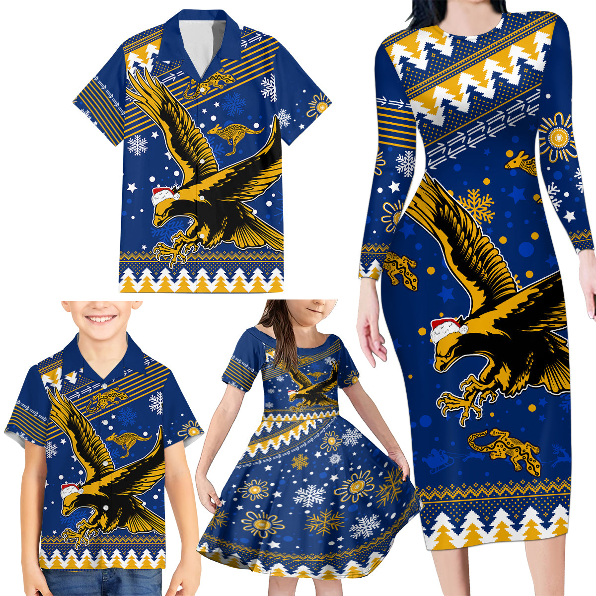 custom-eagles-football-family-matching-long-sleeve-bodycon-dress-and-hawaiian-shirt-christmas-vibe-2023