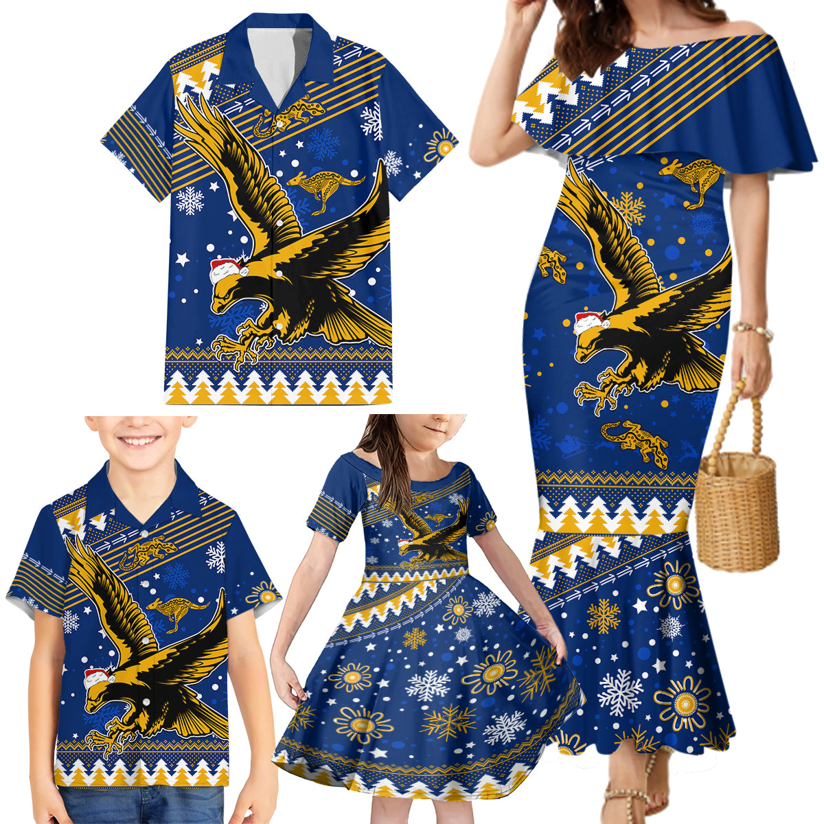 custom-eagles-football-family-matching-mermaid-dress-and-hawaiian-shirt-christmas-vibe-2023