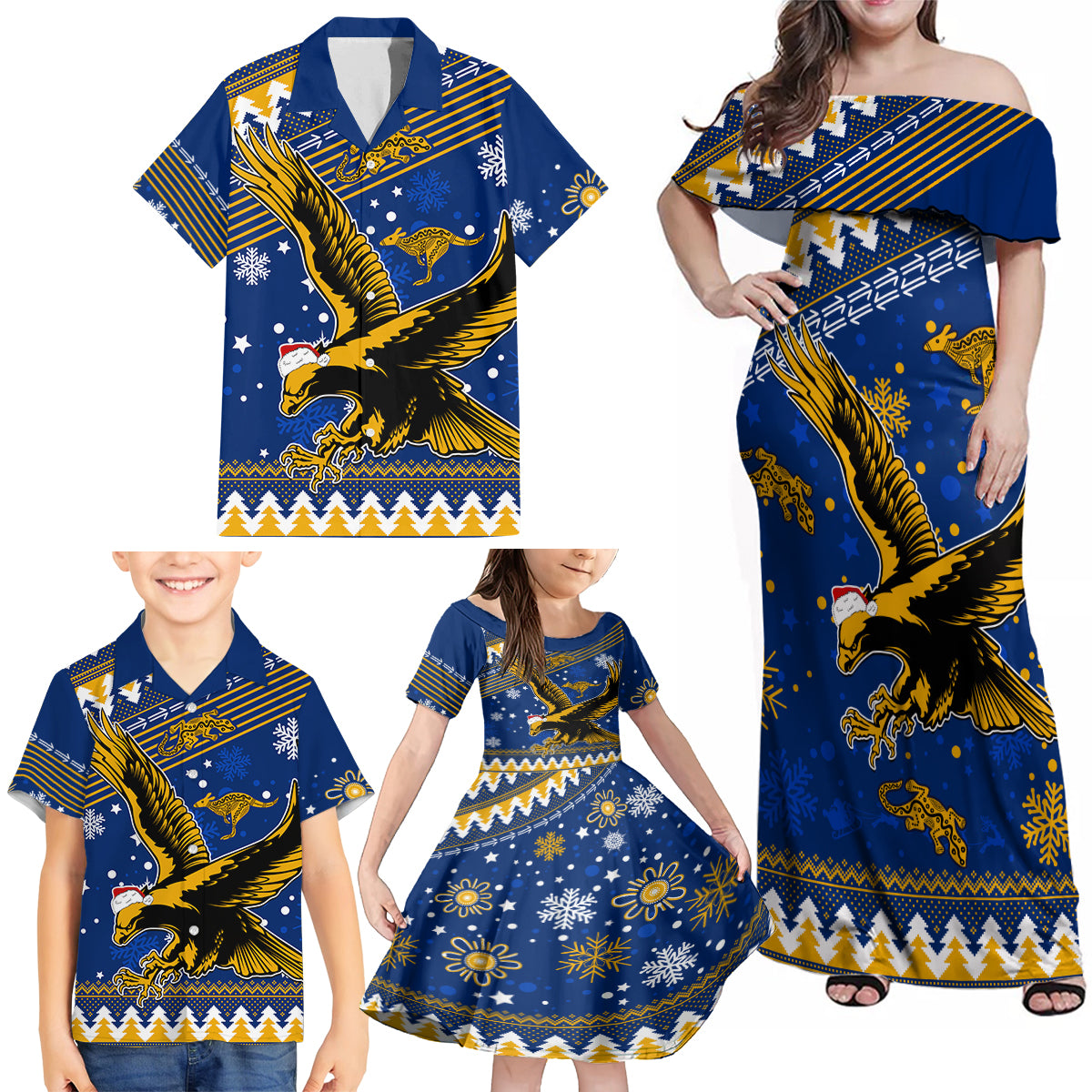 custom-eagles-football-family-matching-off-shoulder-maxi-dress-and-hawaiian-shirt-christmas-vibe-2023