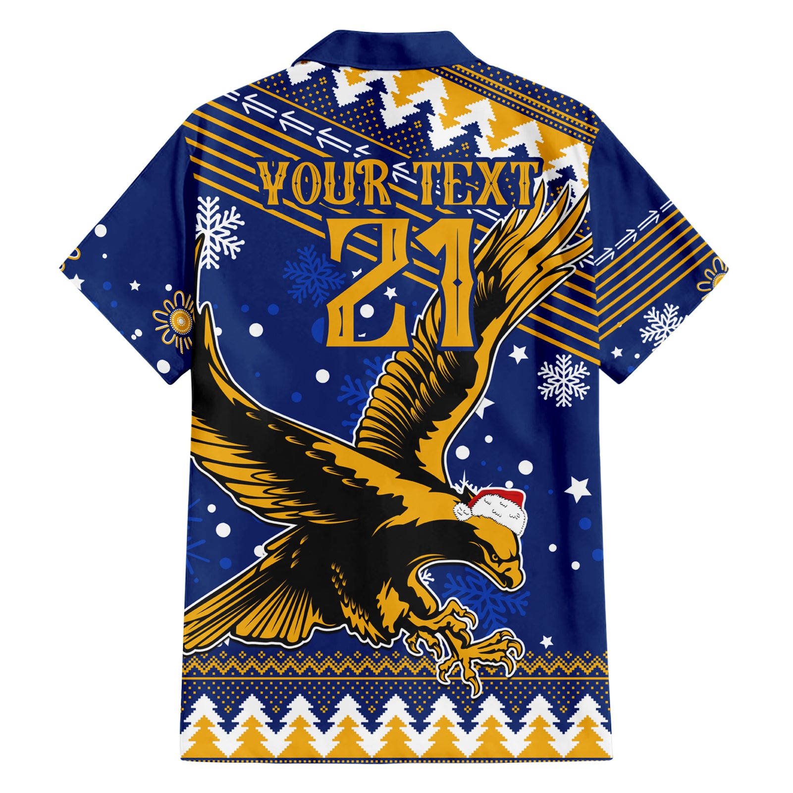 Custom Eagles Football Hawaiian Shirt Christmas Vibe 2023 - Vibe Hoodie Shop