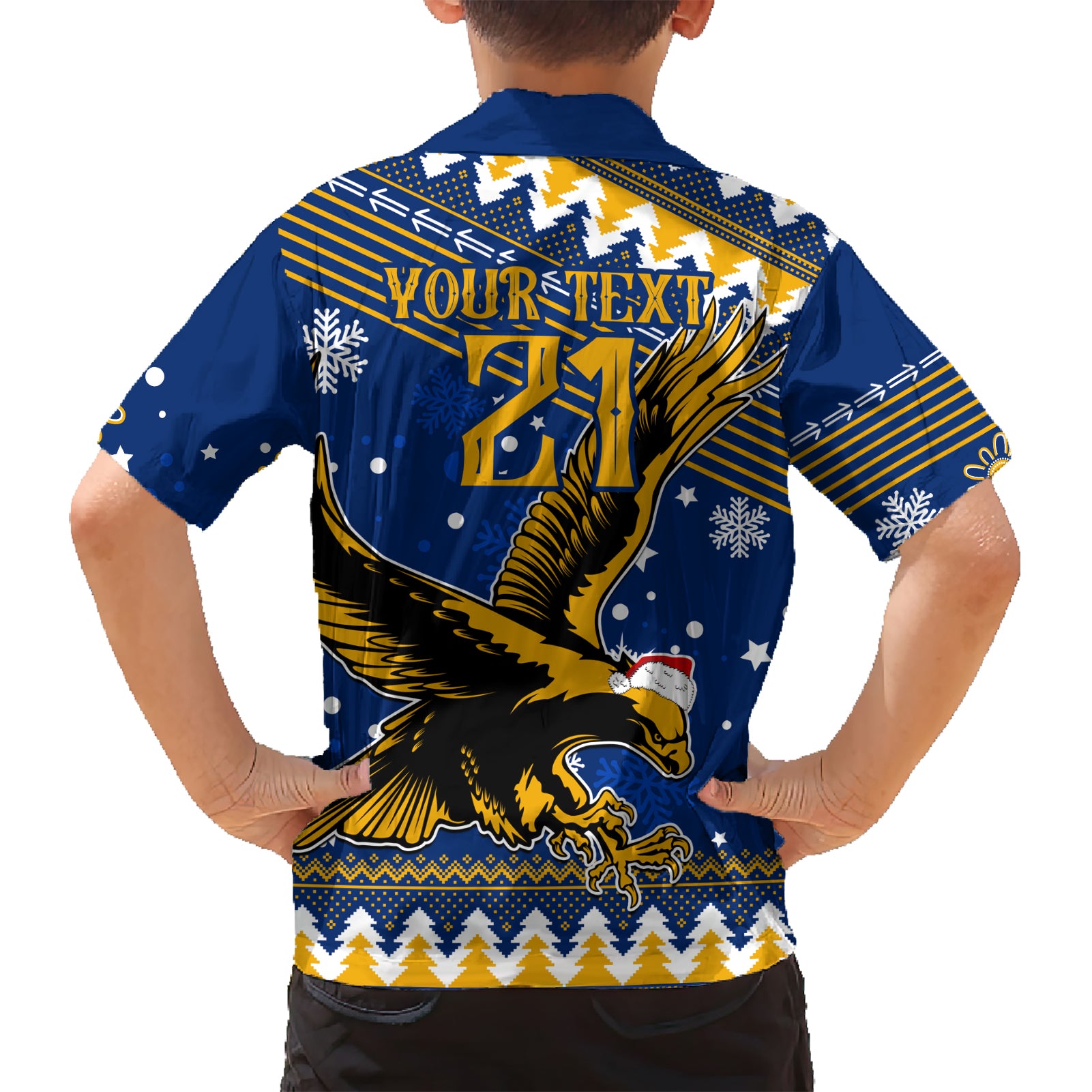 Custom Eagles Football Hawaiian Shirt Christmas Vibe 2023 - Vibe Hoodie Shop