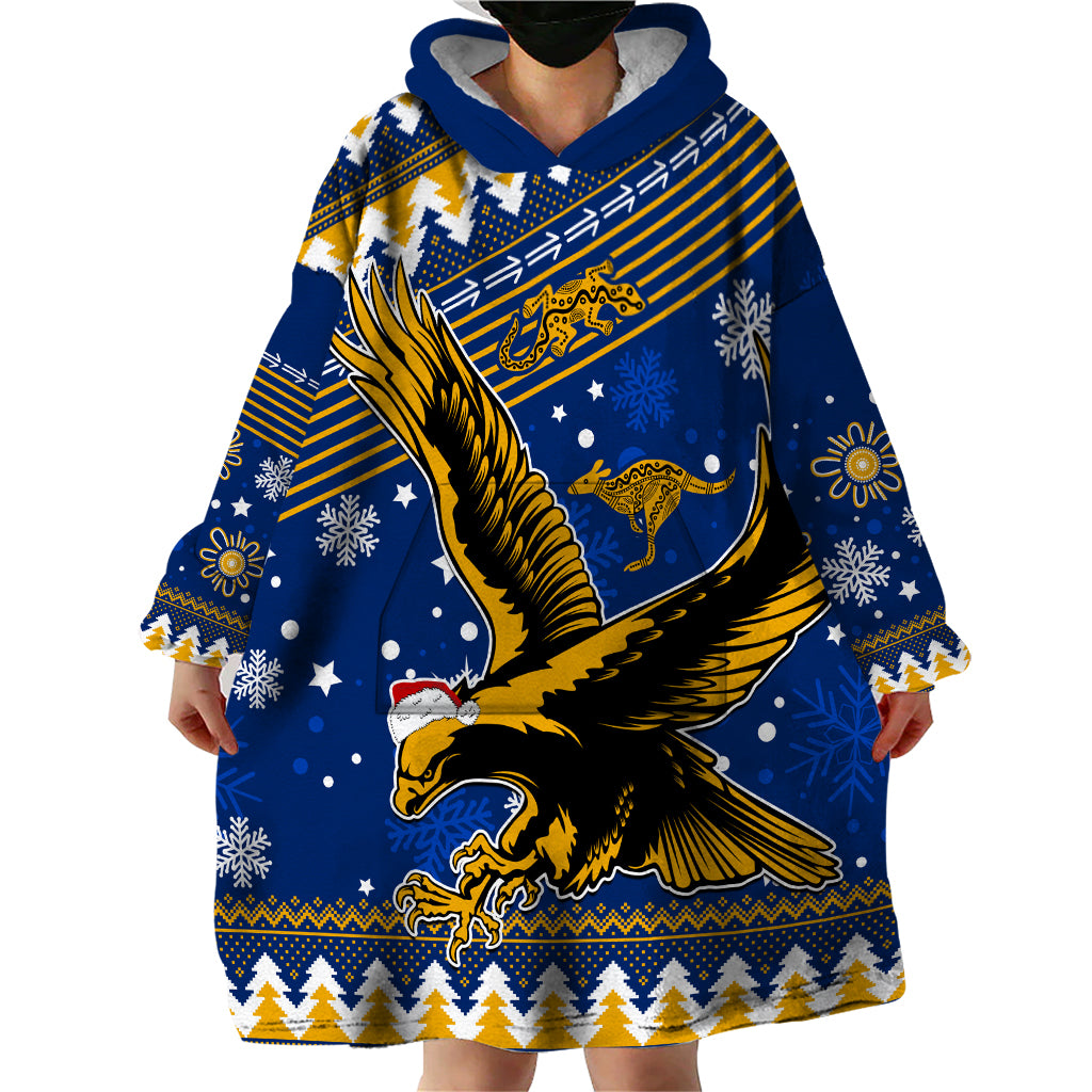 Custom Eagles Football Wearable Blanket Hoodie Christmas Vibe 2023 - Vibe Hoodie Shop