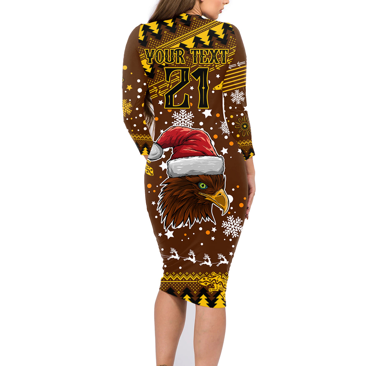 hawks-football-family-matching-long-sleeve-bodycon-dress-and-hawaiian-shirt-spectemur-agendo-christmas-vibe-2023