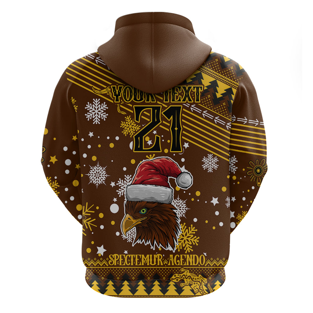 Custom Hawks Football Hoodie Spectemur Agendo Christmas Vibe 2023 LT9 - Vibe Hoodie Shop