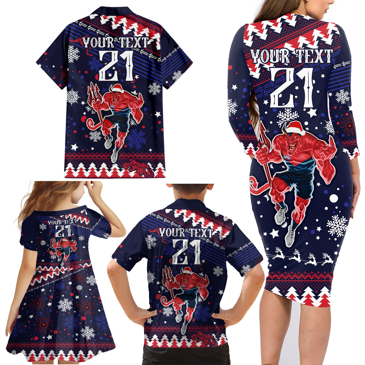 custom-melbourne-demons-football-family-matching-long-sleeve-bodycon-dress-and-hawaiian-shirt-narrm-christmas-vibe-2023