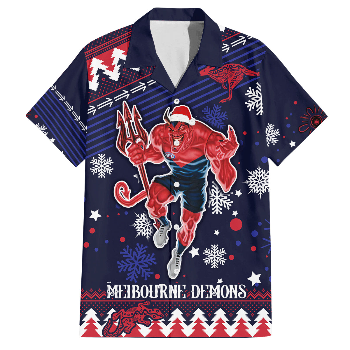 custom-melbourne-demons-football-family-matching-long-sleeve-bodycon-dress-and-hawaiian-shirt-narrm-christmas-vibe-2023