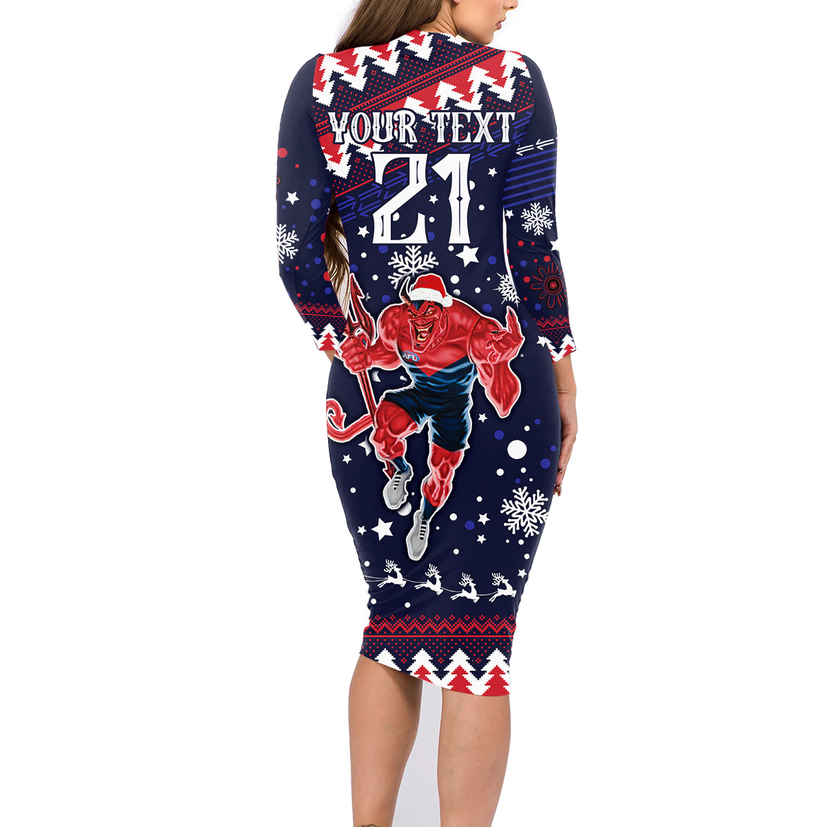 custom-melbourne-demons-football-family-matching-long-sleeve-bodycon-dress-and-hawaiian-shirt-narrm-christmas-vibe-2023