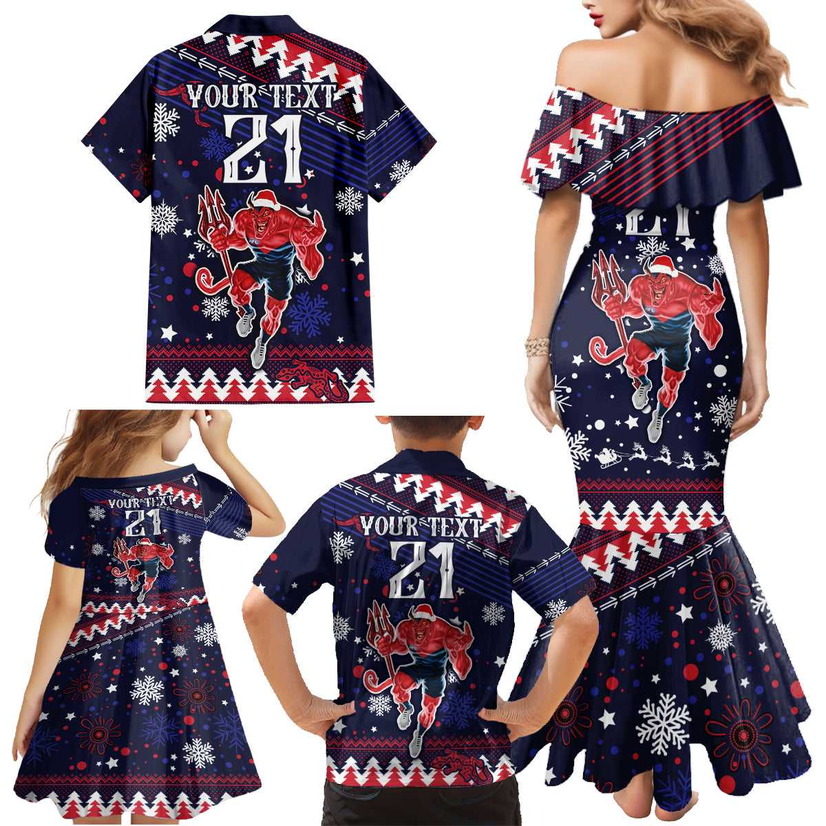 custom-melbourne-demons-football-family-matching-mermaid-dress-and-hawaiian-shirt-narrm-christmas-vibe-2023