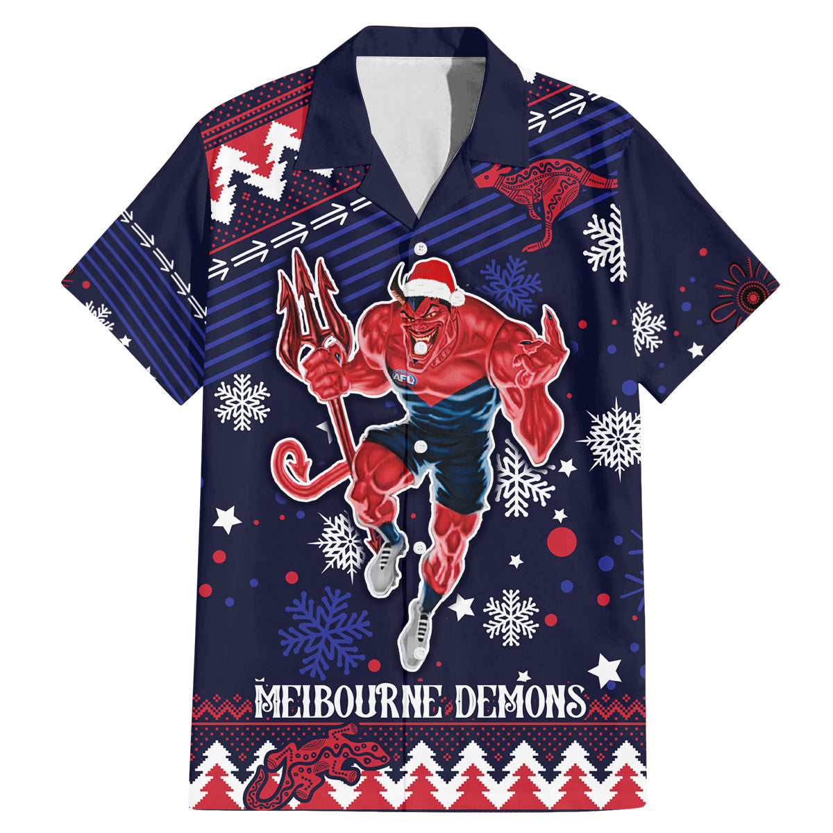 custom-melbourne-demons-football-family-matching-mermaid-dress-and-hawaiian-shirt-narrm-christmas-vibe-2023