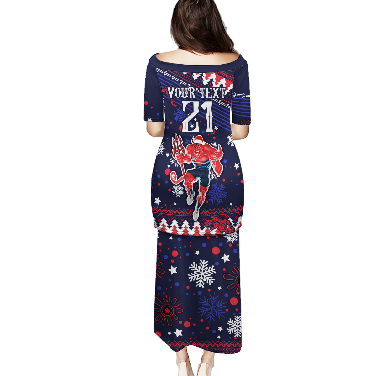 custom-melbourne-demons-football-family-matching-puletasi-dress-and-hawaiian-shirt-narrm-christmas-vibe-2023