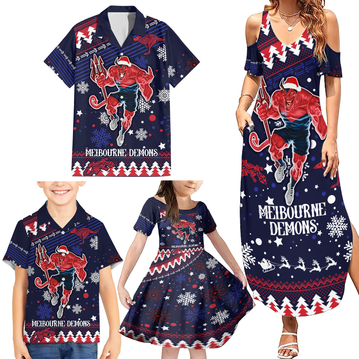 custom-melbourne-demons-football-family-matching-summer-maxi-dress-and-hawaiian-shirt-narrm-christmas-vibe-2023