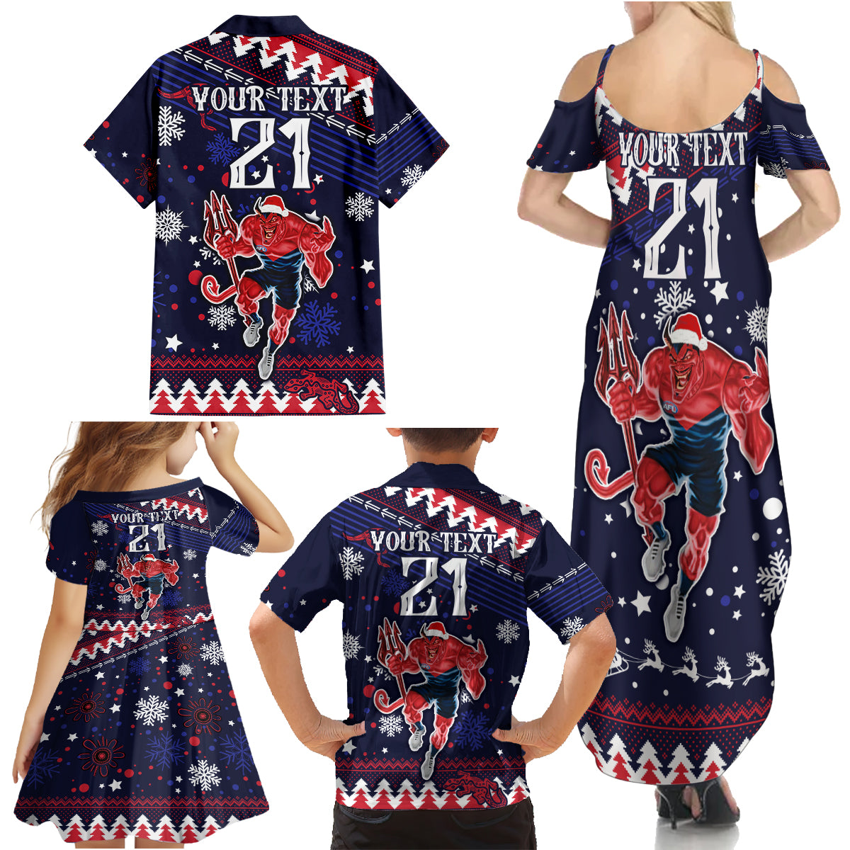 custom-melbourne-demons-football-family-matching-summer-maxi-dress-and-hawaiian-shirt-narrm-christmas-vibe-2023