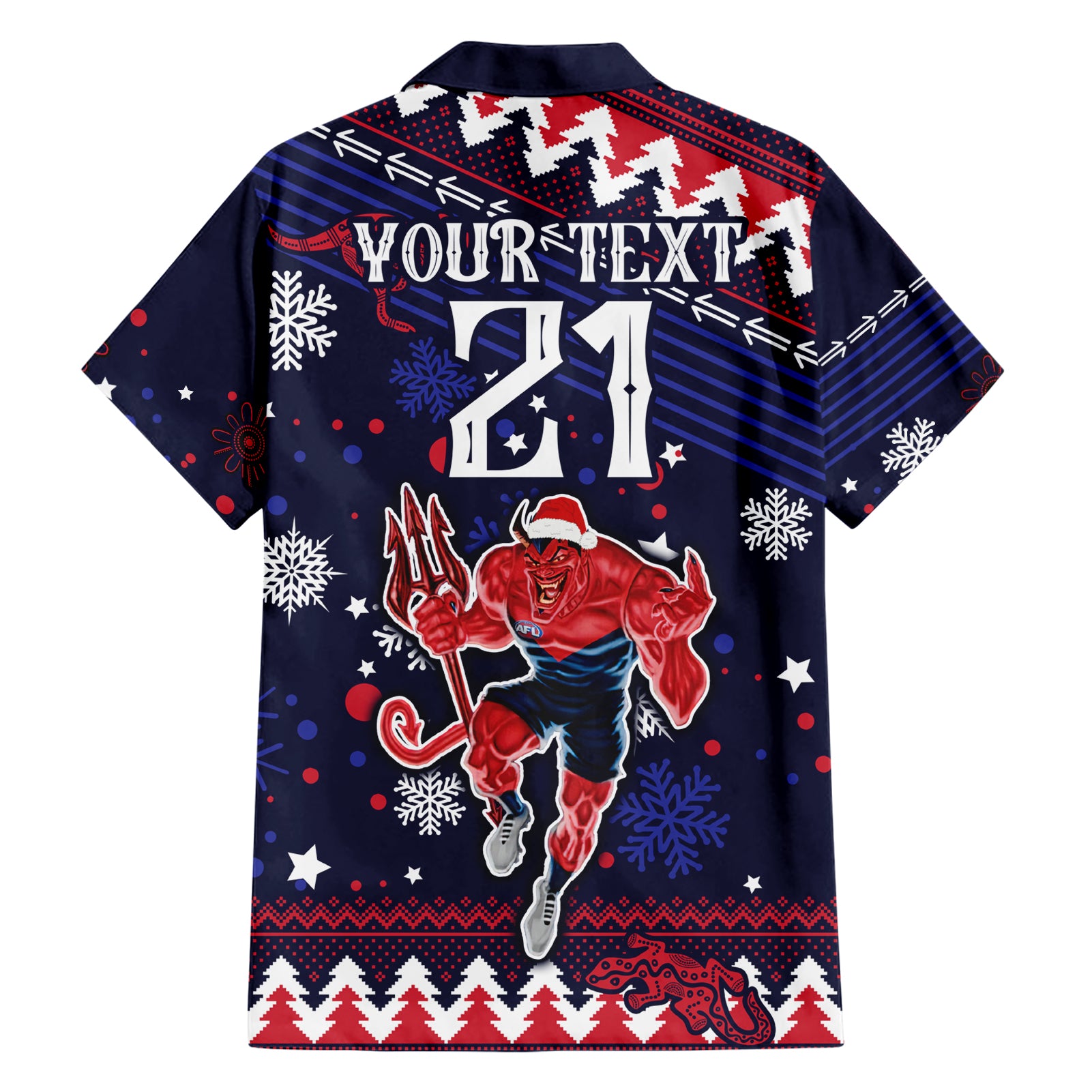 Custom Melbourne Demons Football Hawaiian Shirt Narrm Christmas Vibe 2023 - Vibe Hoodie Shop