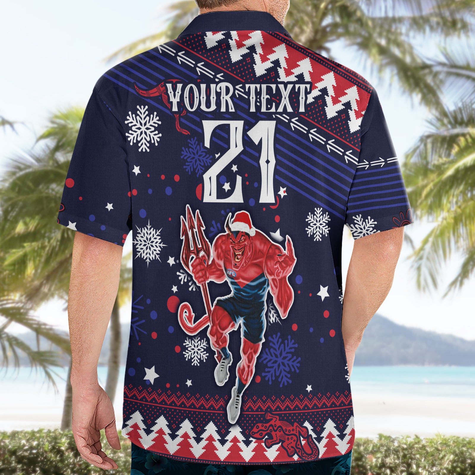Custom Melbourne Demons Football Hawaiian Shirt Narrm Christmas Vibe 2023 - Vibe Hoodie Shop