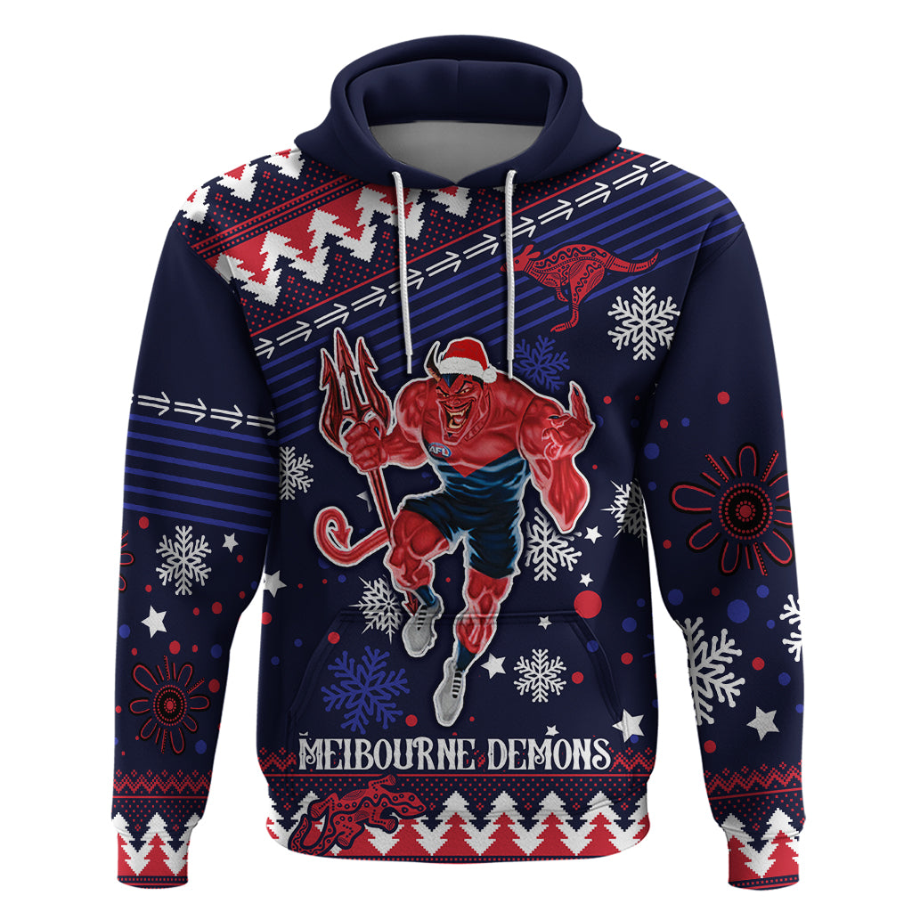 Custom Melbourne Demons Football Hoodie Narrm Christmas Vibe 2023 LT9 - Vibe Hoodie Shop