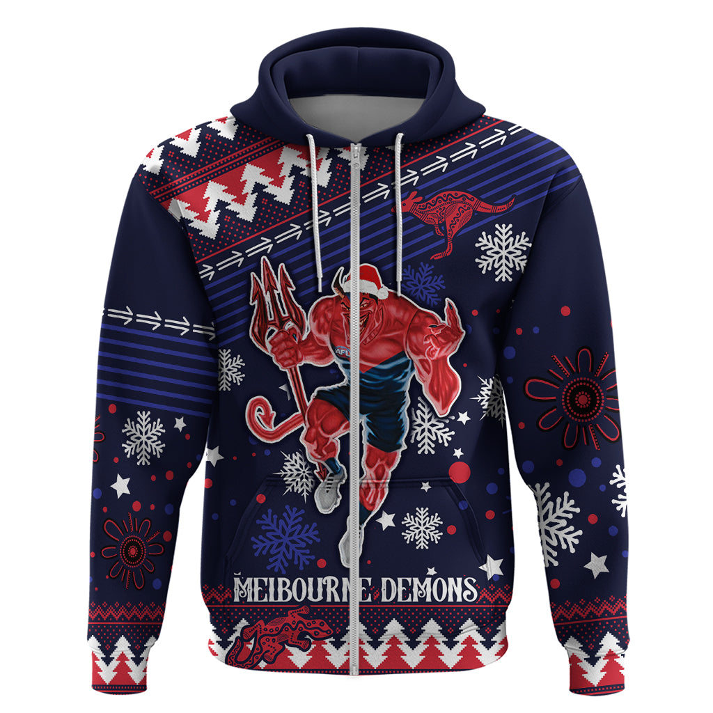 Custom Melbourne Demons Football Hoodie Narrm Christmas Vibe 2023 LT9 - Vibe Hoodie Shop