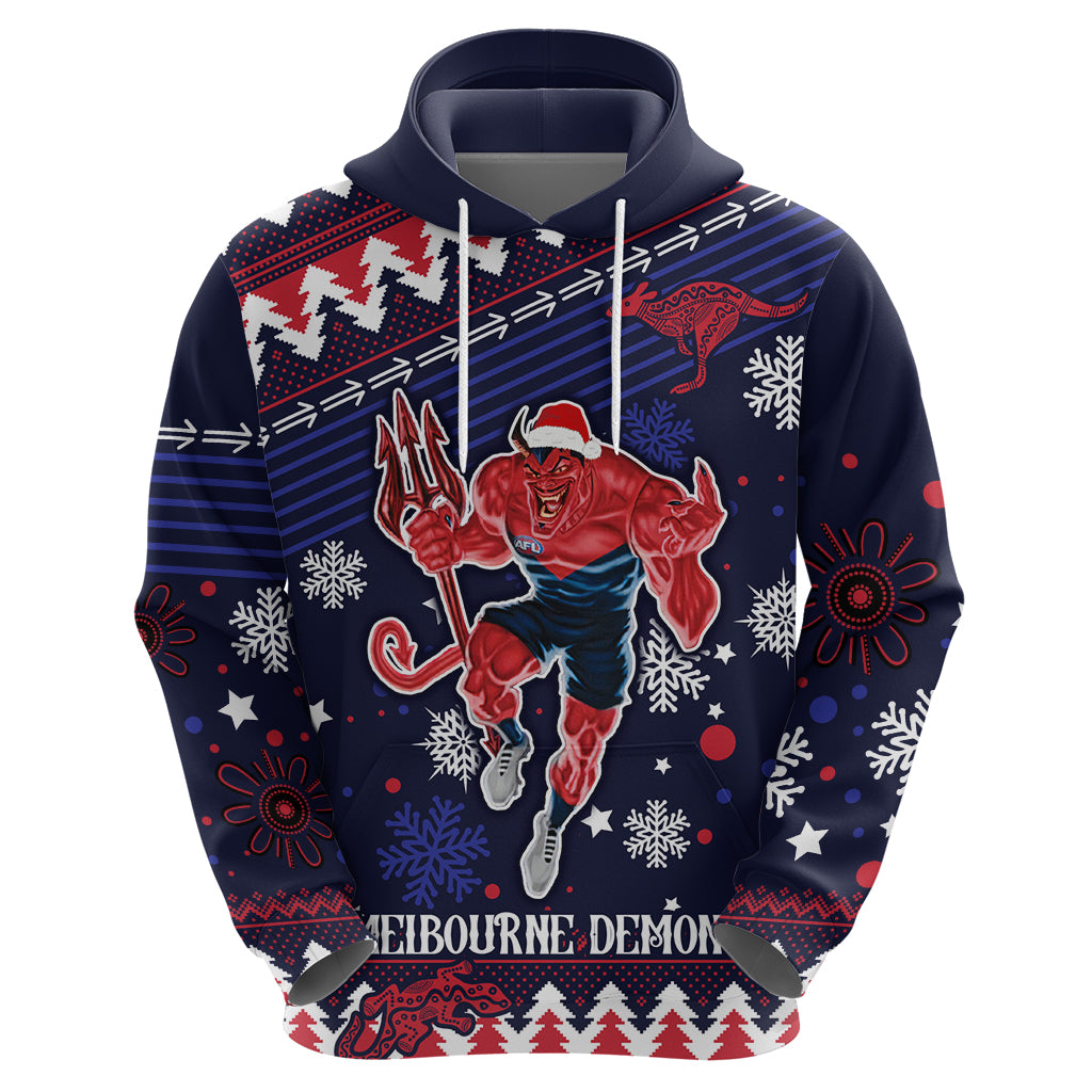 Custom Melbourne Demons Football Hoodie Narrm Christmas Vibe 2023 LT9 - Vibe Hoodie Shop