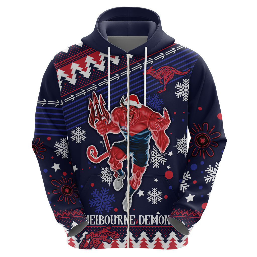 Custom Melbourne Demons Football Hoodie Narrm Christmas Vibe 2023 LT9 - Vibe Hoodie Shop