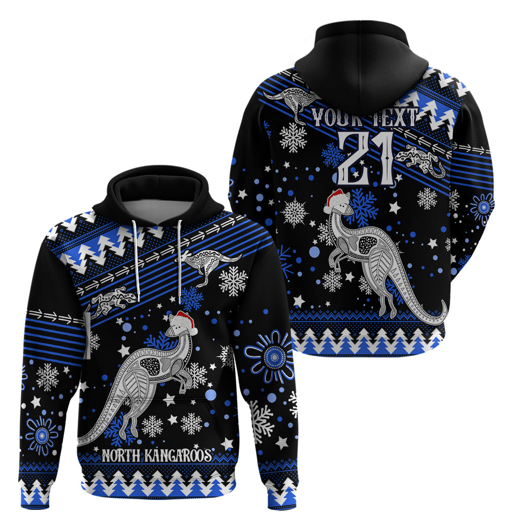 Custom North Kangaroos Football Hoodie Roos Christmas Vibe 2023 LT9 - Vibe Hoodie Shop