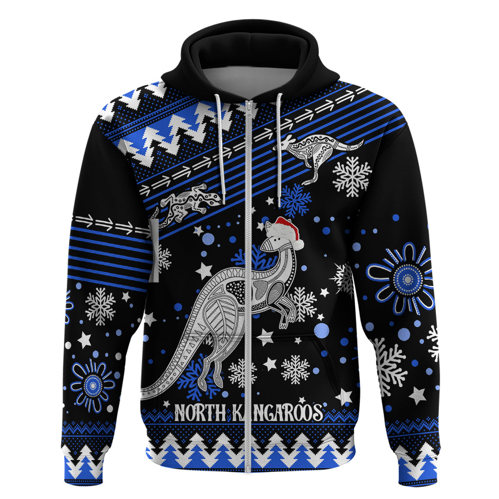 Custom North Kangaroos Football Hoodie Roos Christmas Vibe 2023 LT9 - Vibe Hoodie Shop