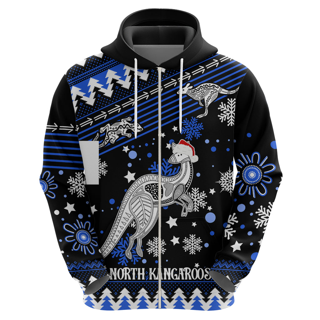 Custom North Kangaroos Football Hoodie Roos Christmas Vibe 2023 LT9 - Vibe Hoodie Shop