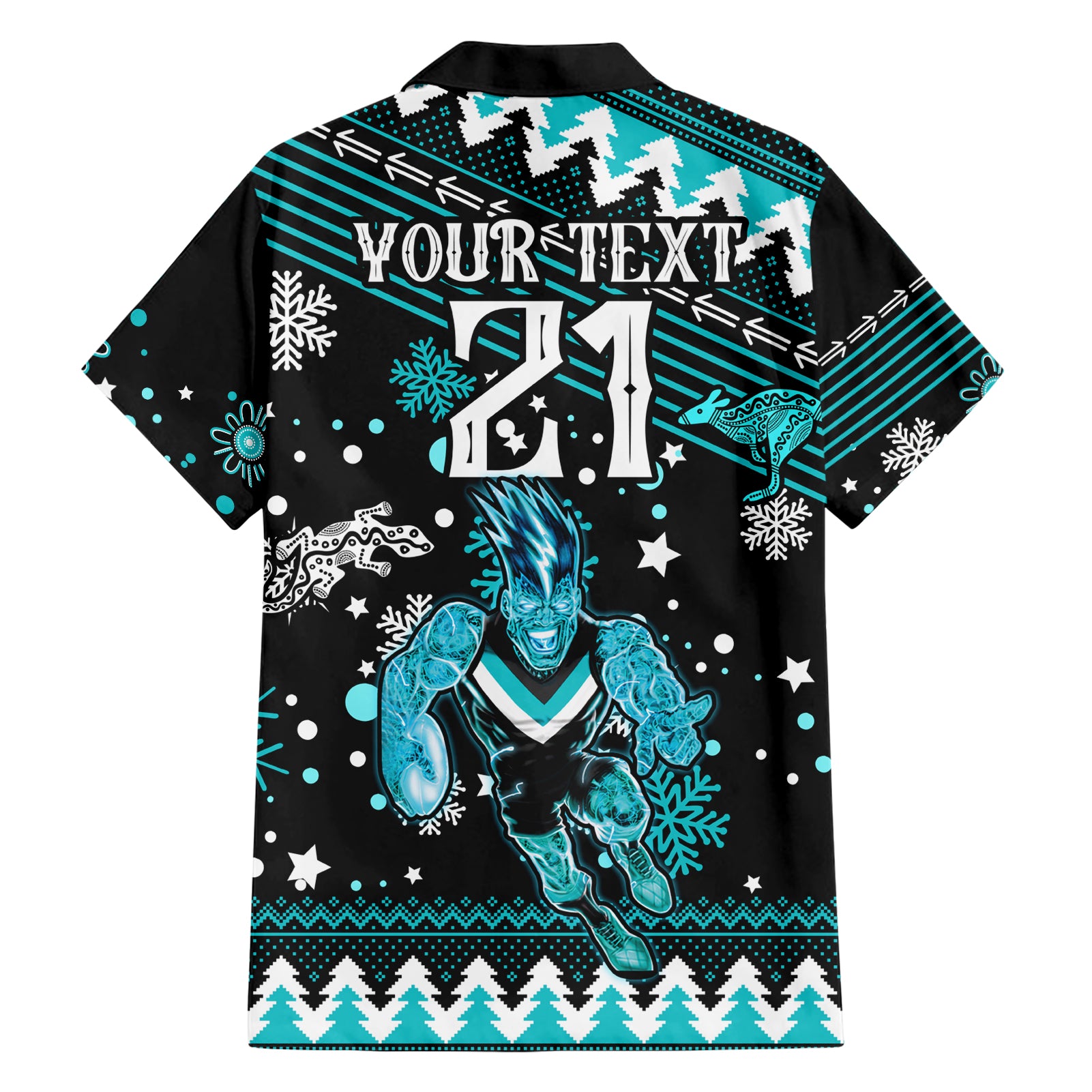 Custom Port Adelaide Power Football Hawaiian Shirt Port Adelaide Power Football Christmas Vibe 2023 - Vibe Hoodie Shop