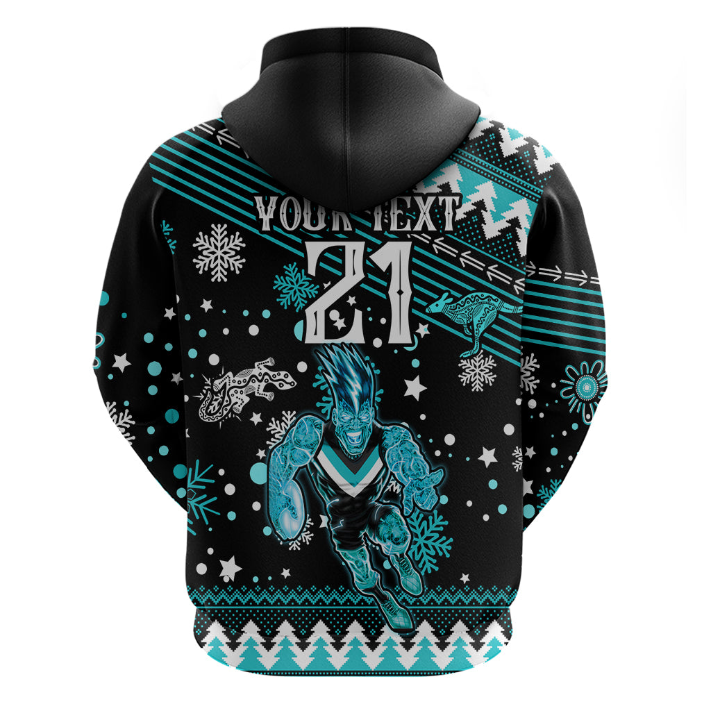 Custom Port Adelaide Power Football Hoodie Port Adelaide Power Football Christmas Vibe 2023 LT9 - Vibe Hoodie Shop