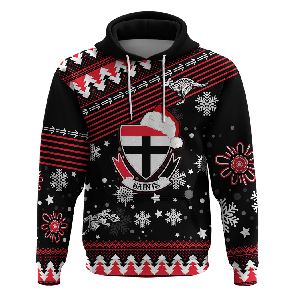 Custom St Kilda Saints Football Hoodie Christmas Vibe 2023 LT9 - Vibe Hoodie Shop