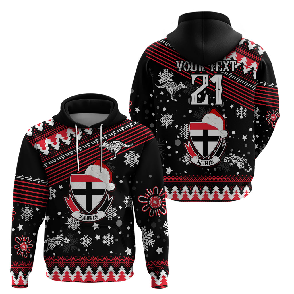 Custom St Kilda Saints Football Hoodie Christmas Vibe 2023 LT9 - Vibe Hoodie Shop