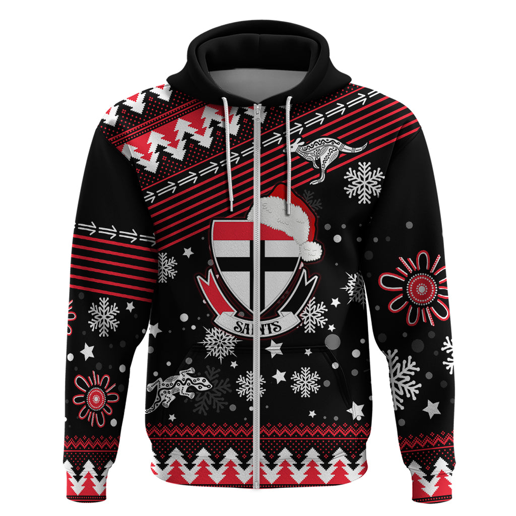 Custom St Kilda Saints Football Hoodie Christmas Vibe 2023 LT9 - Vibe Hoodie Shop