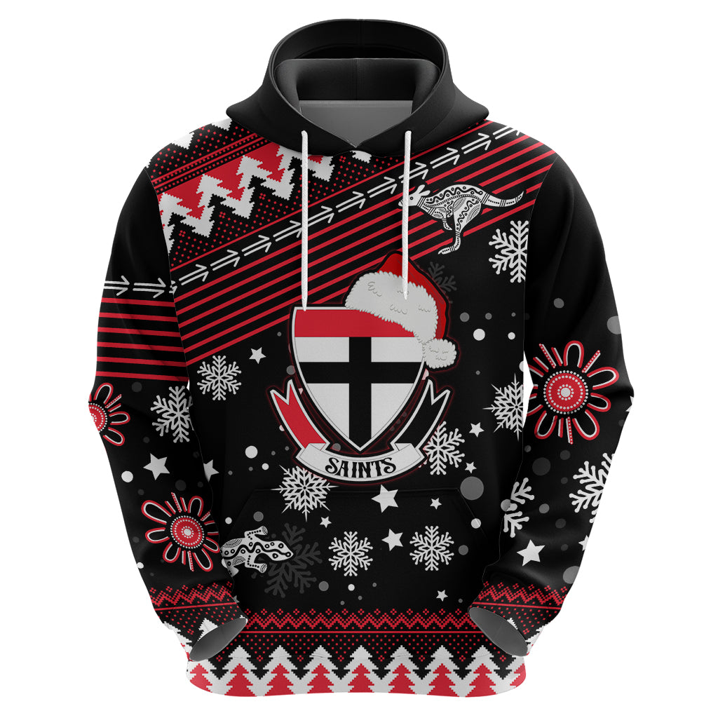 Custom St Kilda Saints Football Hoodie Christmas Vibe 2023 LT9 - Vibe Hoodie Shop