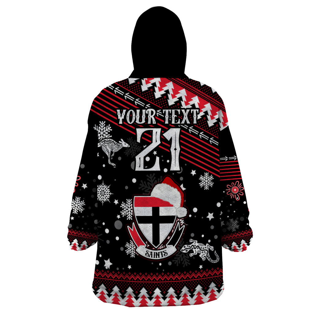 Custom St Kilda Saints Football Wearable Blanket Hoodie Christmas Vibe 2023 - Vibe Hoodie Shop