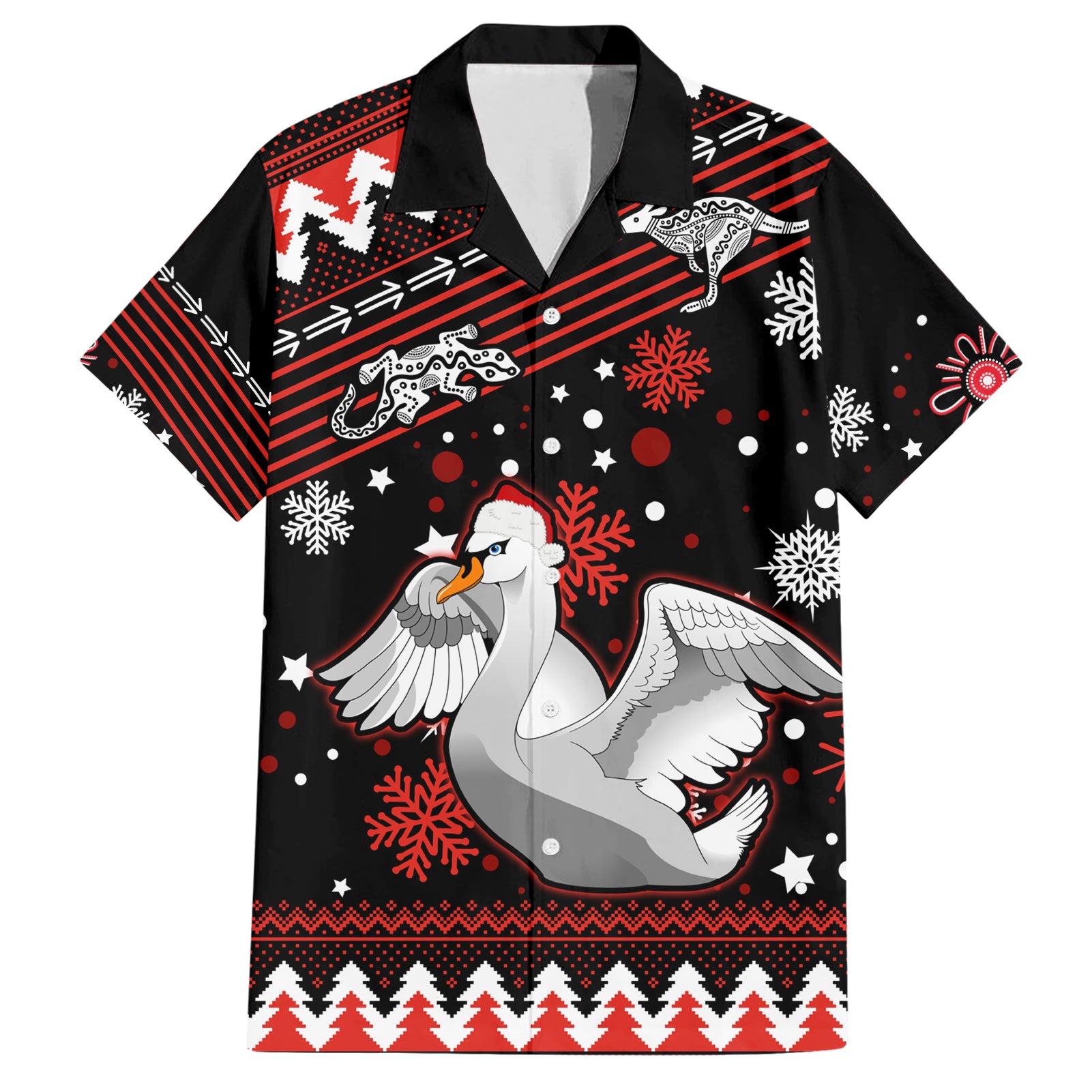 Custom Swans Football Hawaiian Shirt Christmas Vibe 2023 - Vibe Hoodie Shop