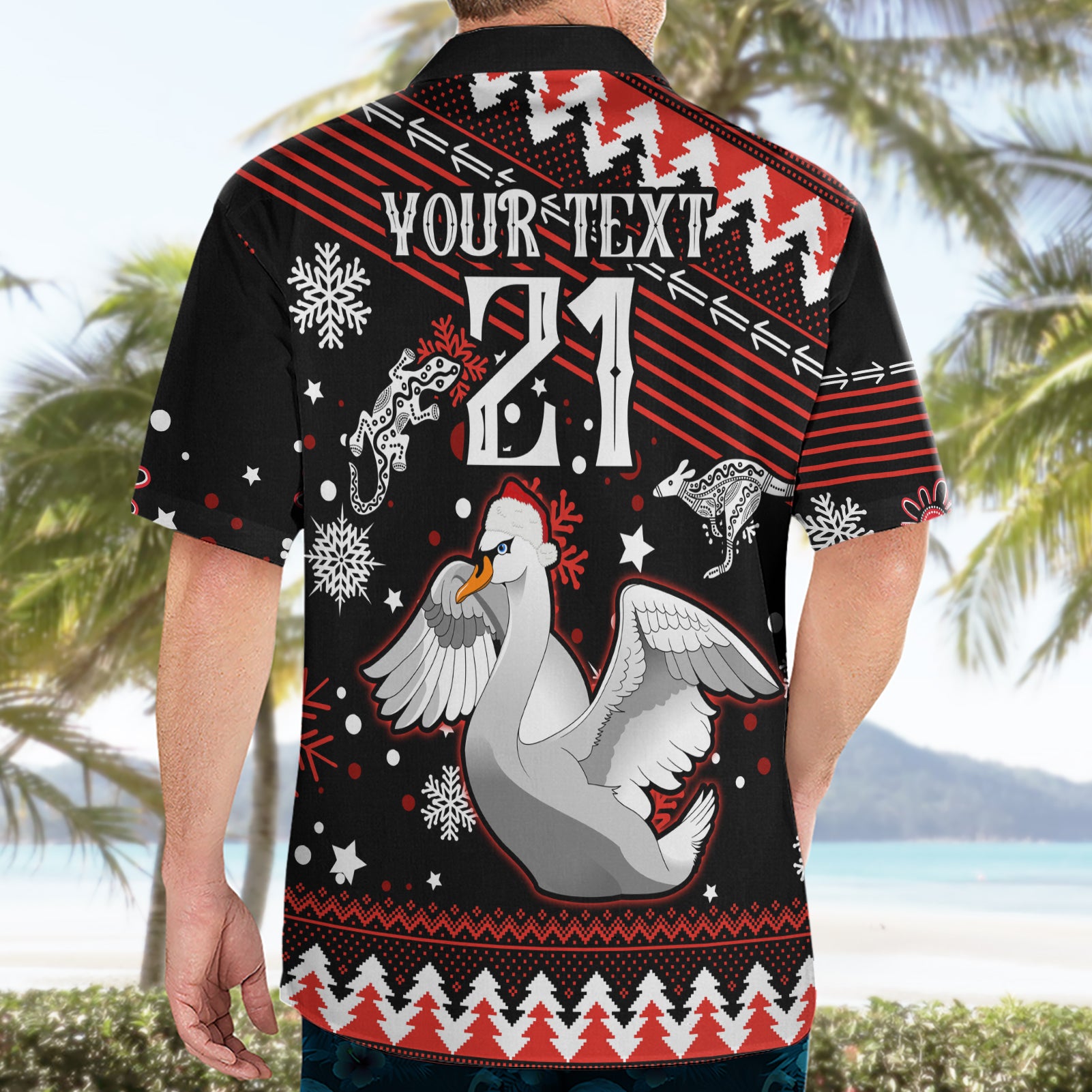 Custom Swans Football Hawaiian Shirt Christmas Vibe 2023 - Vibe Hoodie Shop