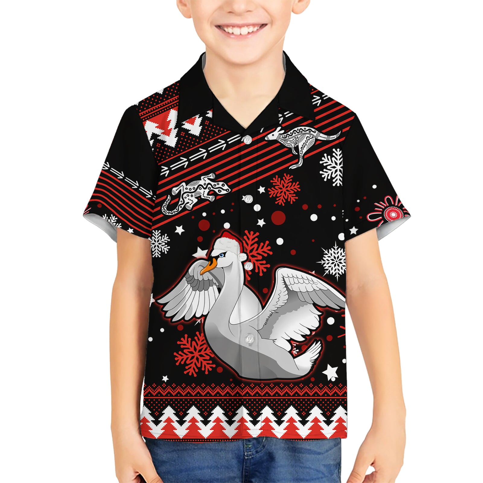 Custom Swans Football Hawaiian Shirt Christmas Vibe 2023 - Vibe Hoodie Shop