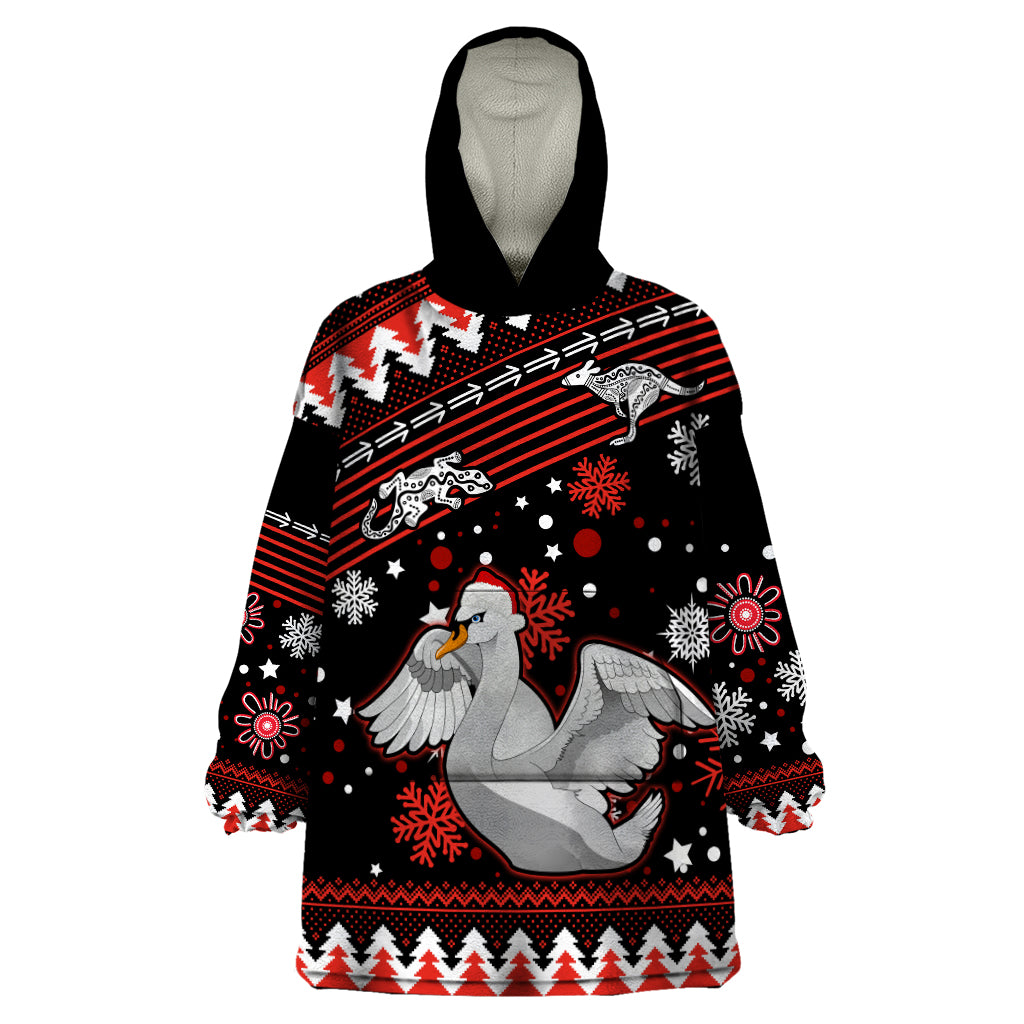 Custom Swans Football Wearable Blanket Hoodie Christmas Vibe 2023 - Vibe Hoodie Shop