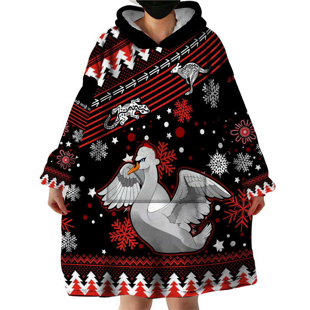 Custom Swans Football Wearable Blanket Hoodie Christmas Vibe 2023 - Vibe Hoodie Shop